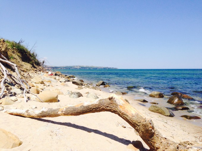 It was lovely walking along these golden sands